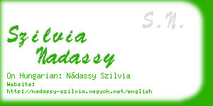 szilvia nadassy business card